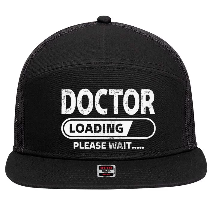 Doctor Loading Medical School Gifts Future Doctor 7 Panel Mesh Trucker Snapback Hat