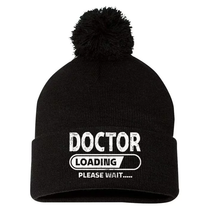 Doctor Loading Medical School Gifts Future Doctor Pom Pom 12in Knit Beanie