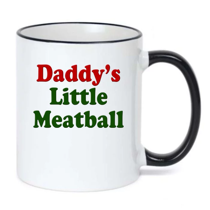 Daddys Little Meatball Cute Gift Black Color Changing Mug