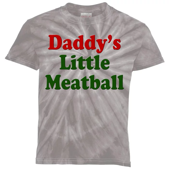 Daddys Little Meatball Cute Gift Kids Tie-Dye T-Shirt