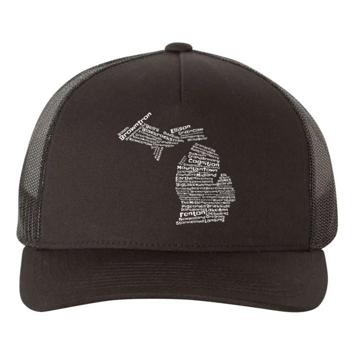 Drink Local Michigan Breweries Yupoong Adult 5-Panel Trucker Hat