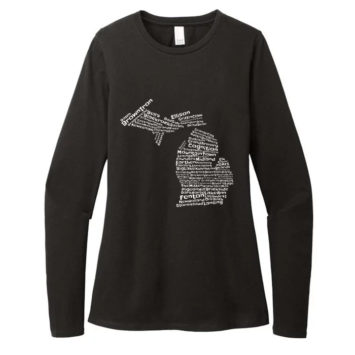 Drink Local Michigan Breweries Womens CVC Long Sleeve Shirt