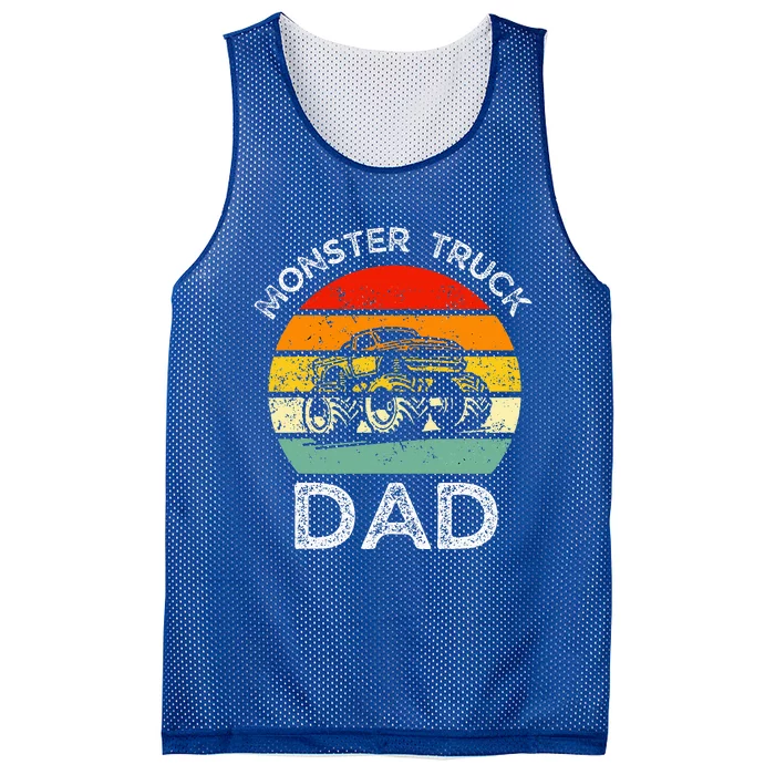 Dads Love Monster Trucks Too Fathers Day Mesh Reversible Basketball Jersey Tank