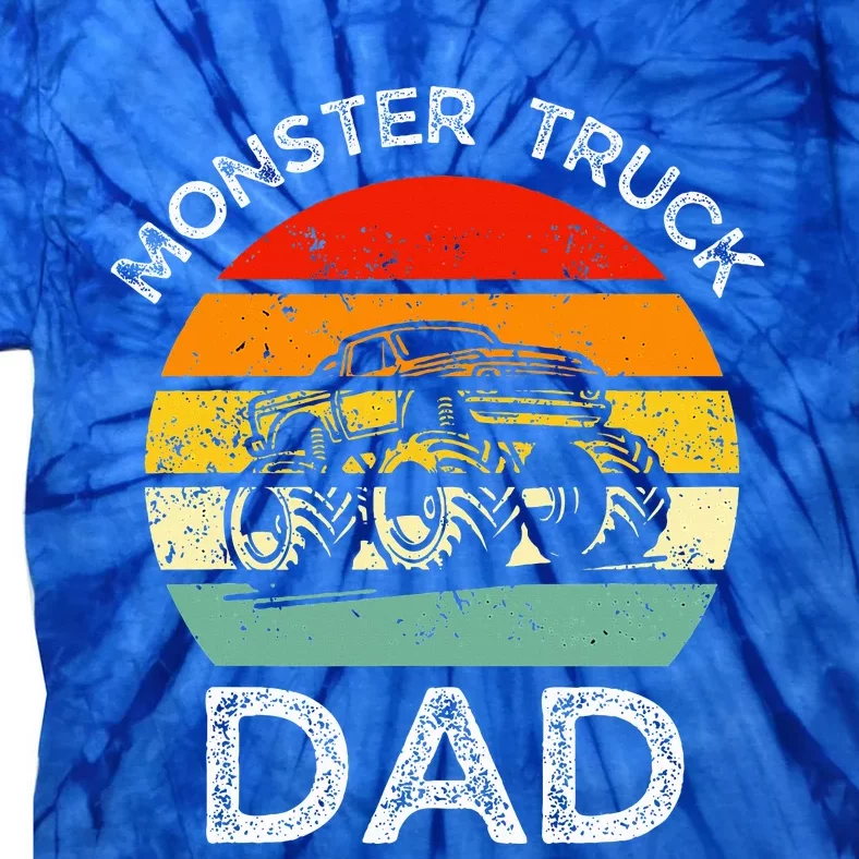 Dads Love Monster Trucks Too Fathers Day Tie-Dye T-Shirt