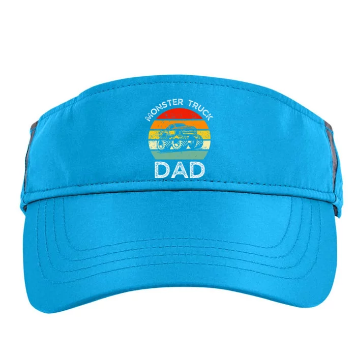 Dads Love Monster Trucks Too Fathers Day Adult Drive Performance Visor