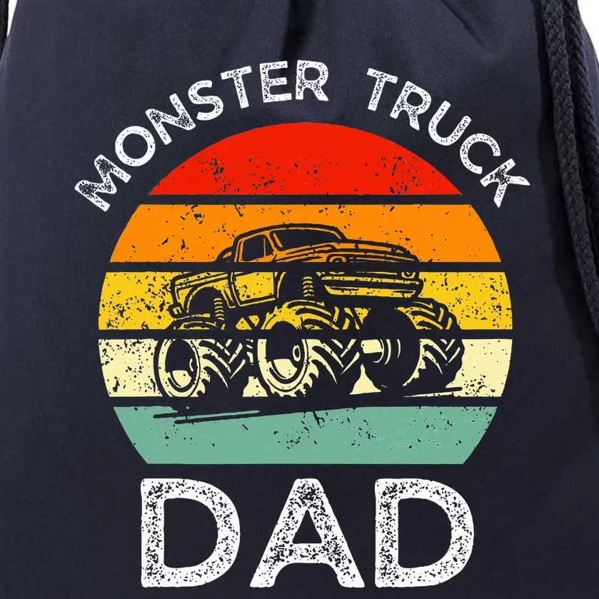 Dads Love Monster Trucks Too Fathers Day Drawstring Bag