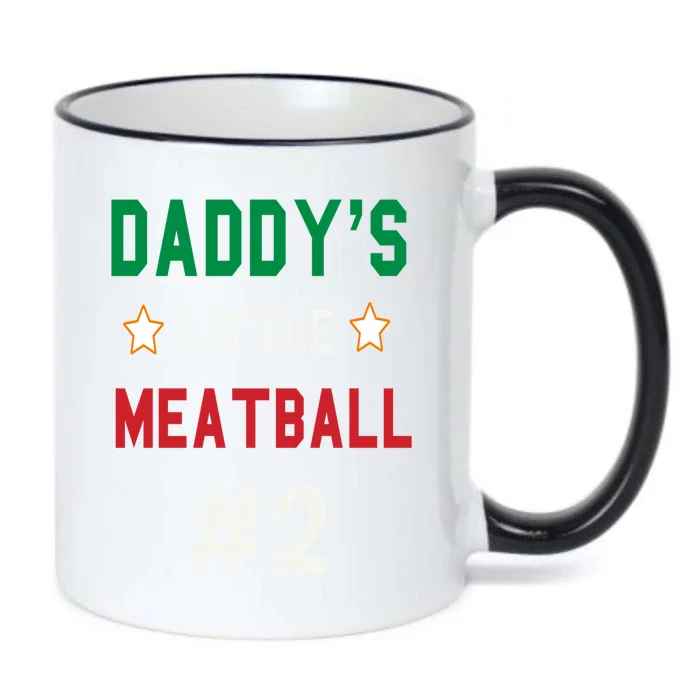 Daddy Little Meatball Italian Mom Black Color Changing Mug