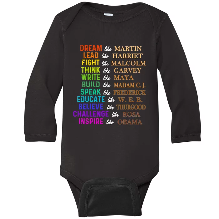 Dream Like Martin Lead Like Harriet The Junenth 1865 Baby Long Sleeve Bodysuit