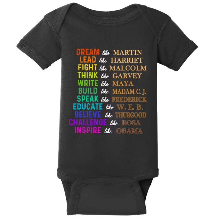 Dream Like Martin Lead Like Harriet The Junenth 1865 Baby Bodysuit