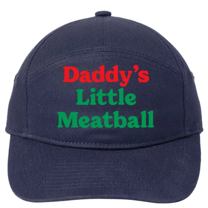 Daddy Little Meatball Italian Ironic Funny Meme Trendy Unisex 7-Panel Snapback Hat