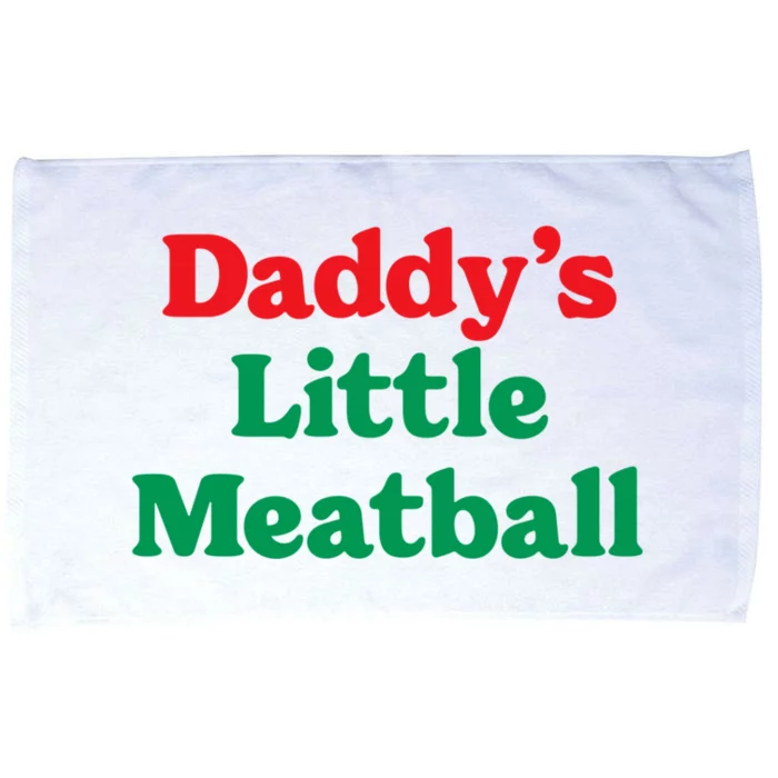 Daddy Little Meatball Italian Ironic Funny Meme Trendy Unisex Microfiber Hand Towel