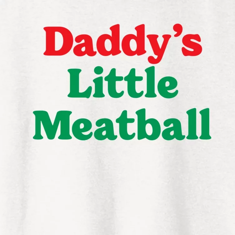 Daddy Little Meatball Italian Ironic Funny Meme Trendy Unisex Women's Crop Top Tee