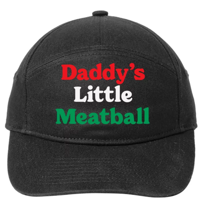 Daddy Little Meatball Italian Ironic Funny Meme Trendy Unisex 7-Panel Snapback Hat