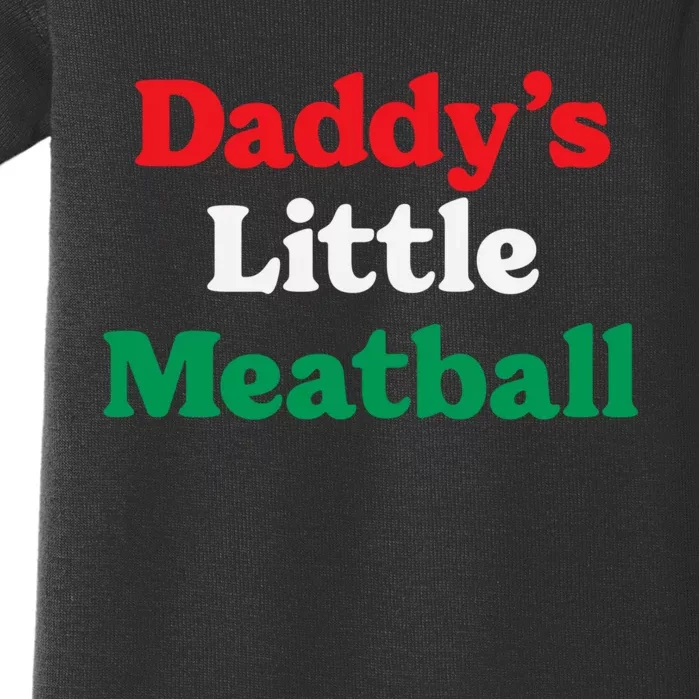 Daddy Little Meatball Italian Ironic Funny Meme Trendy Unisex Baby Bodysuit