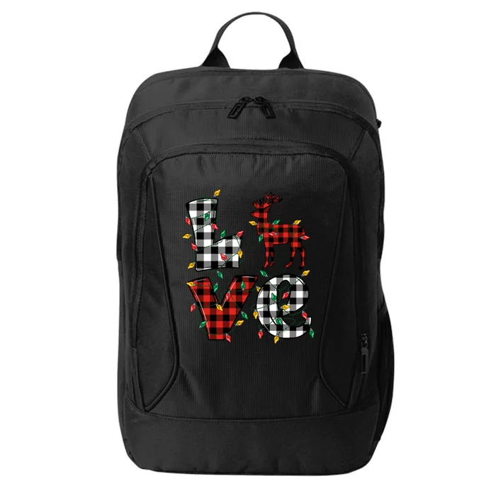 Deer Lovers Matching Christmas Buffalo Plaid City Backpack