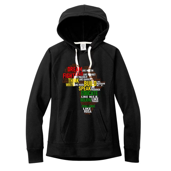 Dream Like Martin Black History Month African Celebration Women's Fleece Hoodie