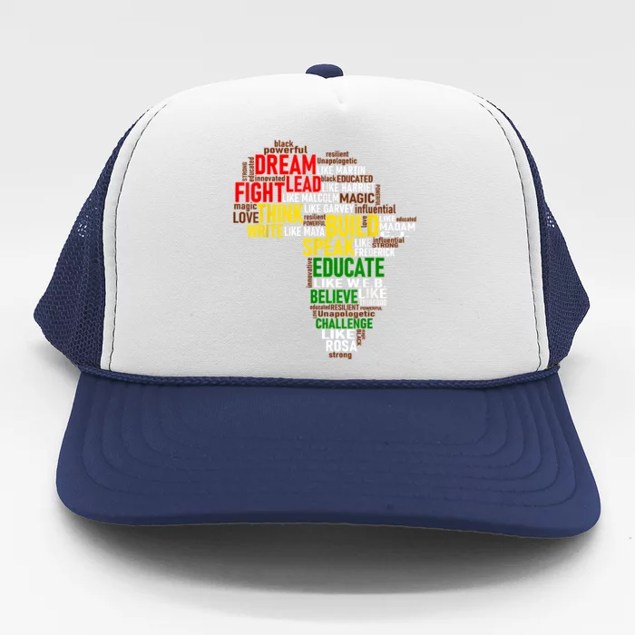 Dream Like Martin Black History Month African Celebration Trucker Hat