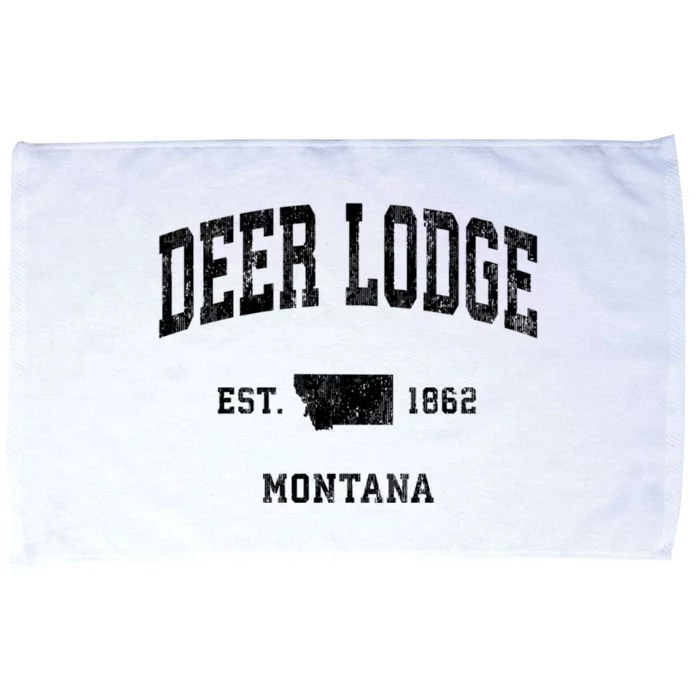 Deer Lodge Montana Mt Vintage Established Athletic Sports Design Microfiber Hand Towel