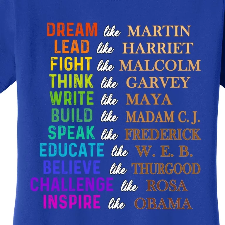 Dream Like Martin Lead Like Harriet The Juneteenth 1865 Gift Women's T-Shirt