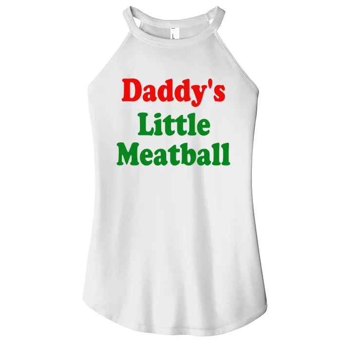 Daddys Little Meatball Funny Italian Joke Women’s Perfect Tri Rocker Tank