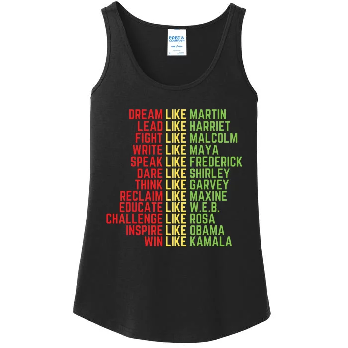 Dream Like Martin Women Boy Girl Black History Month Ladies Essential Tank