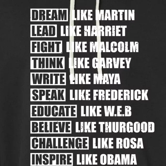 Dream Like Martin Gift Black Pride Gift Garment-Dyed Fleece Hoodie