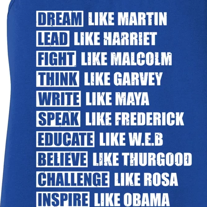 Dream Like Martin Gift Black Pride Gift Women's Racerback Tank