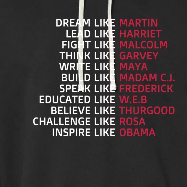 Dream Like Martin Lead Like Harriet Black Pride Cute Gift Garment-Dyed Fleece Hoodie