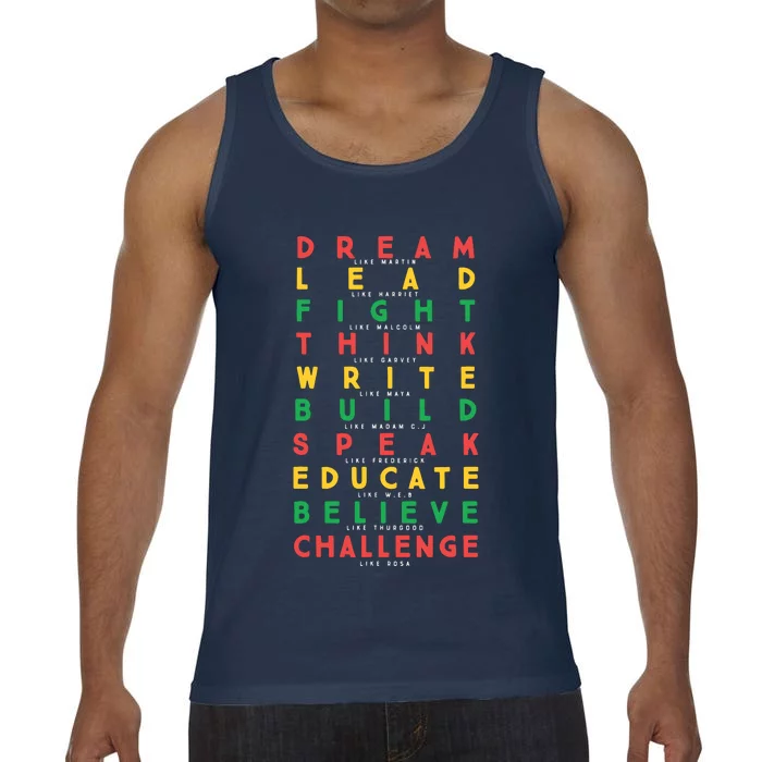 Dream Like Martin Lead Like Harriet Black History Month Comfort Colors® Tank Top