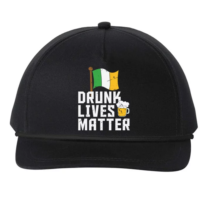 Drunk Lives Matter Funny St Patricks Day Snapback Five-Panel Rope Hat