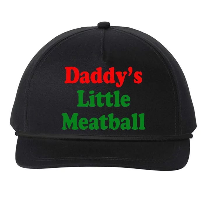 Daddy Little Meatball Italian Snapback Five-Panel Rope Hat