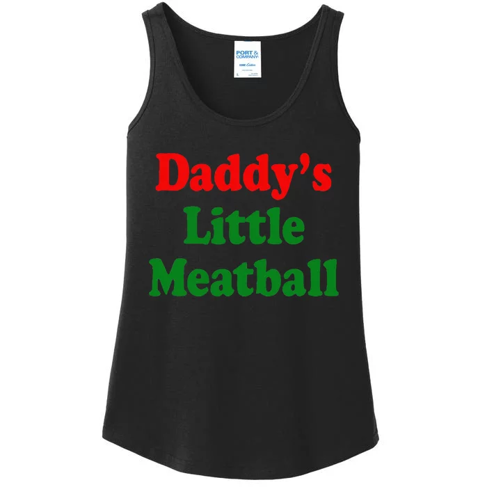 Daddy Little Meatball Italian Ladies Essential Tank