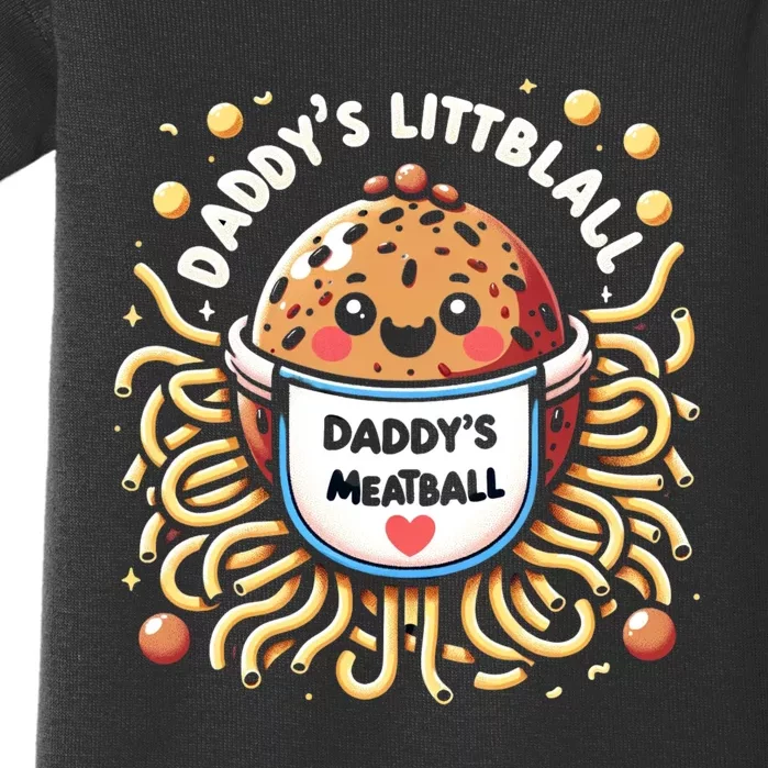 Daddys Little Meatball Cute Gift Baby Bodysuit