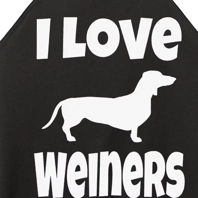 Dachshund Lover Mom Dad I Love Weiners Women’s Perfect Tri Rocker Tank