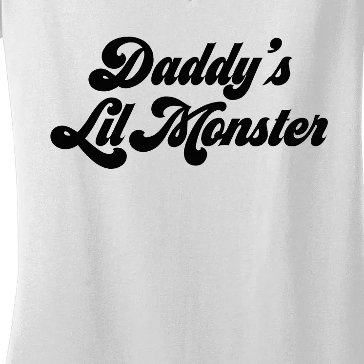 DaddyS Lil Monster Women's V-Neck T-Shirt