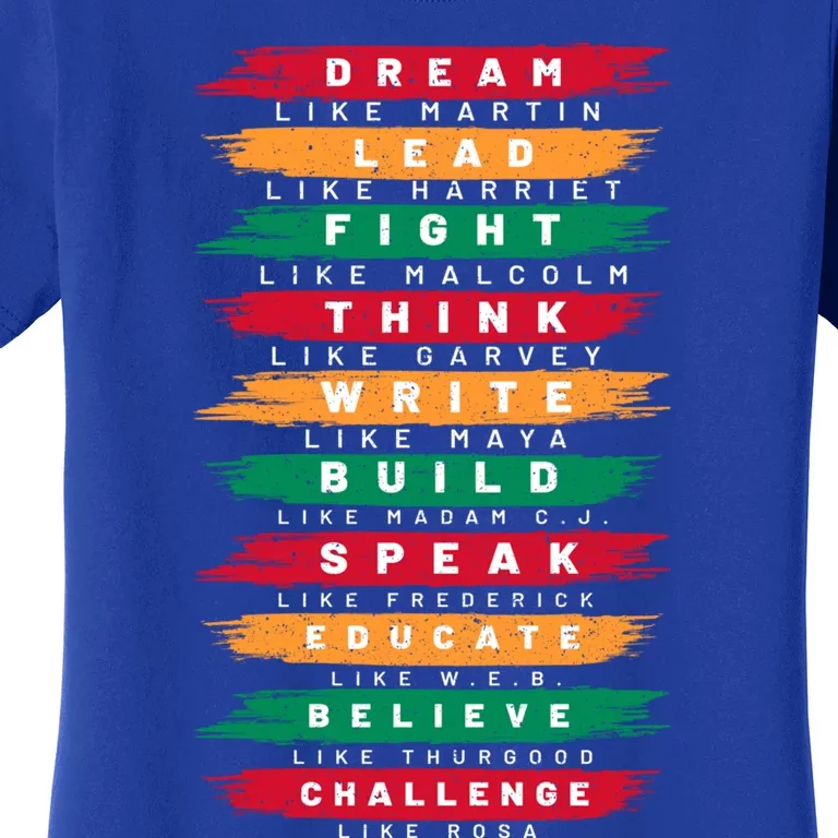 Dream Like Martin Lead Like Harriet Black History Month Gift Women's T-Shirt