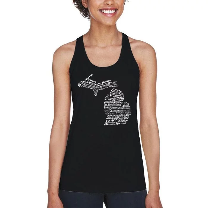 Drink Local Michigan Breweries Women's Racerback Tank