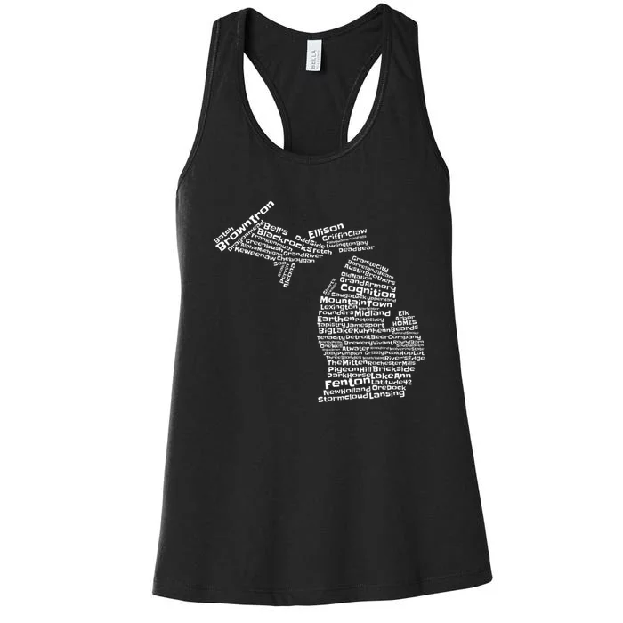 Drink Local Michigan Breweries Women's Racerback Tank