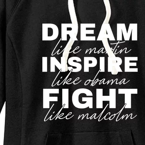 Dream Like Martin For Black History Month Gift Father's Day Women's Fleece Hoodie