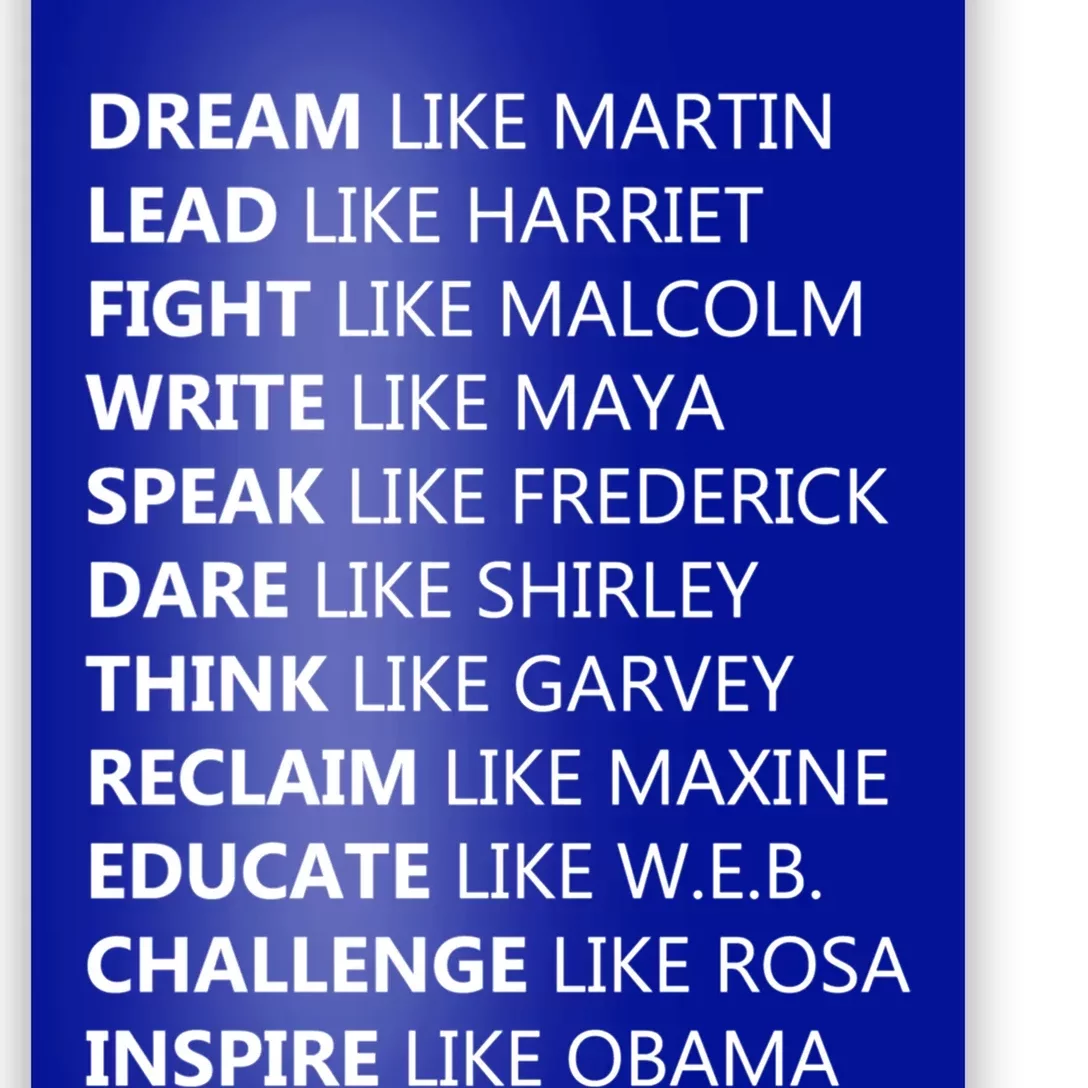 Dream Like Martin Lead Like Harriet Black History Quotes Funny Gift Poster