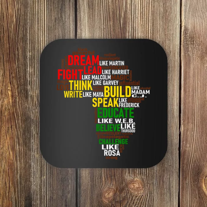 Dream Like Martin Black History Month African Celebration Coaster