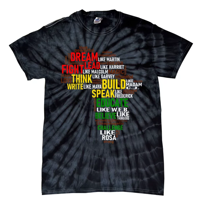 Dream Like Martin Black History Month African Celebration Tie-Dye T-Shirt