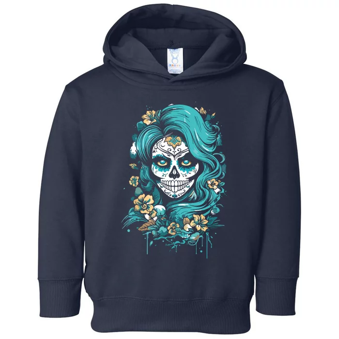 De Los Muertos La Catrina Day Of The Dead Sugar Skull Toddler Hoodie