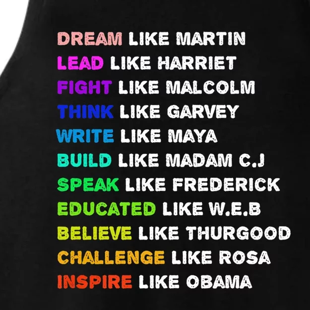 Dream Like Martin Lead Like Harriet Black History Gift Cute Gift Ladies Tri-Blend Wicking Tank