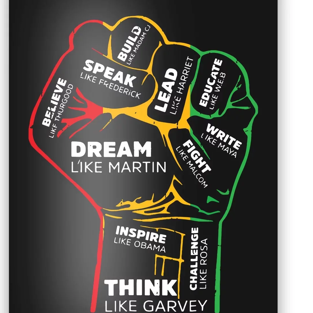 Dream Like Martin Lead Like Harriet Black History Month Poster