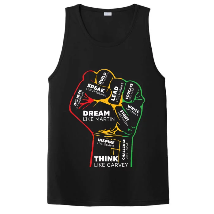 Dream Like Martin Lead Like Harriet Black History Month Performance Tank