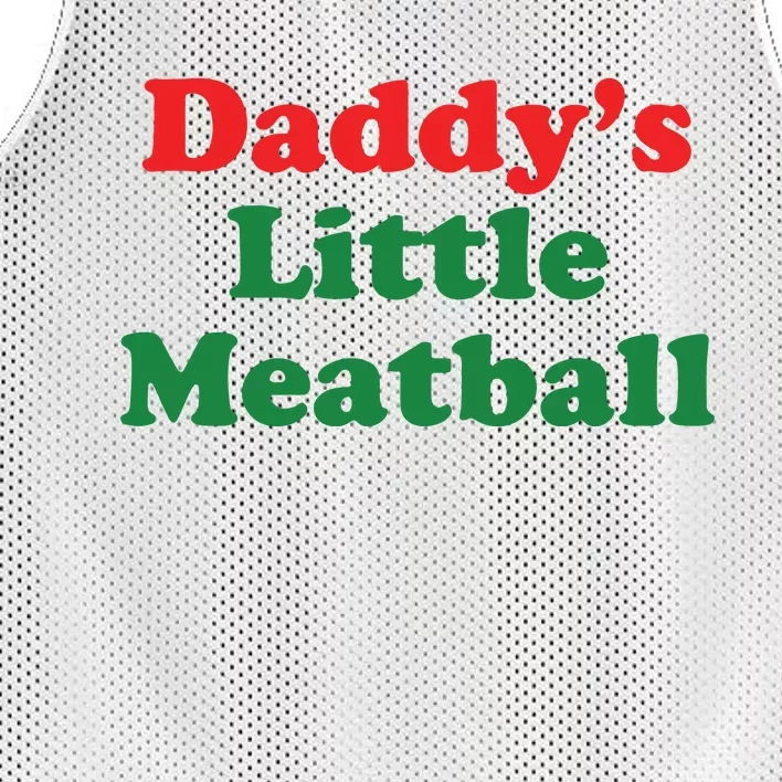 Daddy Little Meatball Italian Ironic Funny Meme Mesh Reversible Basketball Jersey Tank