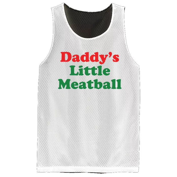 Daddy Little Meatball Italian Ironic Funny Meme Mesh Reversible Basketball Jersey Tank