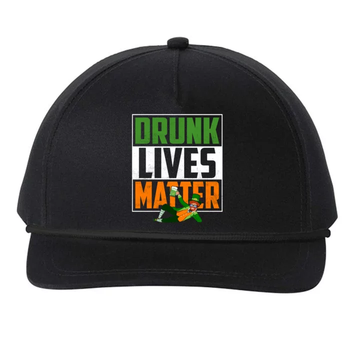 Drunk Lives Matter Funny Patricks Day Snapback Five-Panel Rope Hat