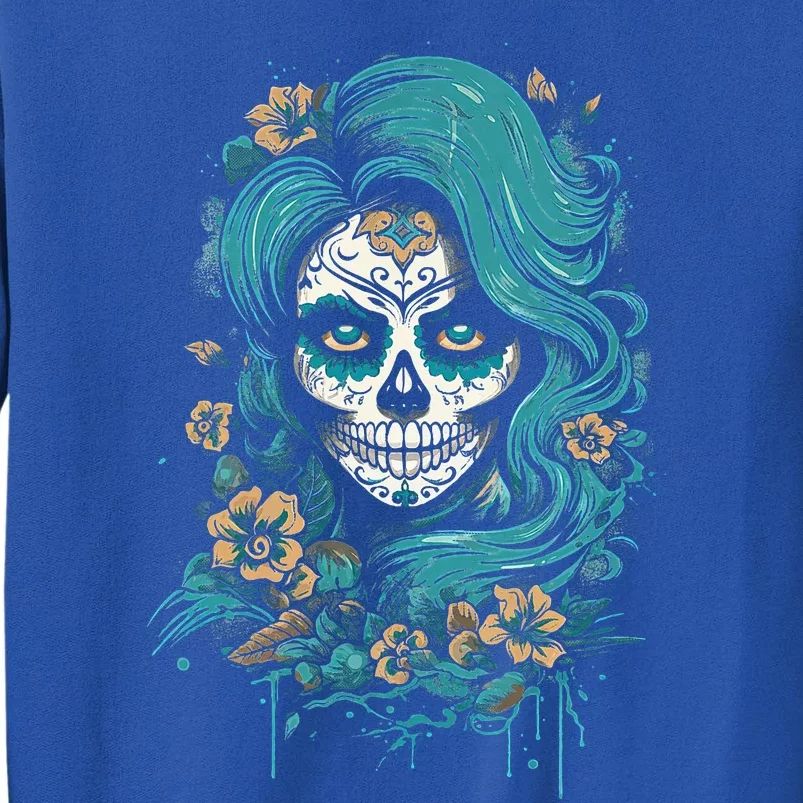 De Los Muertos La Catrina Day Of The Dead Sugar Skull Sweatshirt